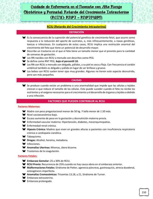 Neonato con alto riesgo obstétrico y perinatal