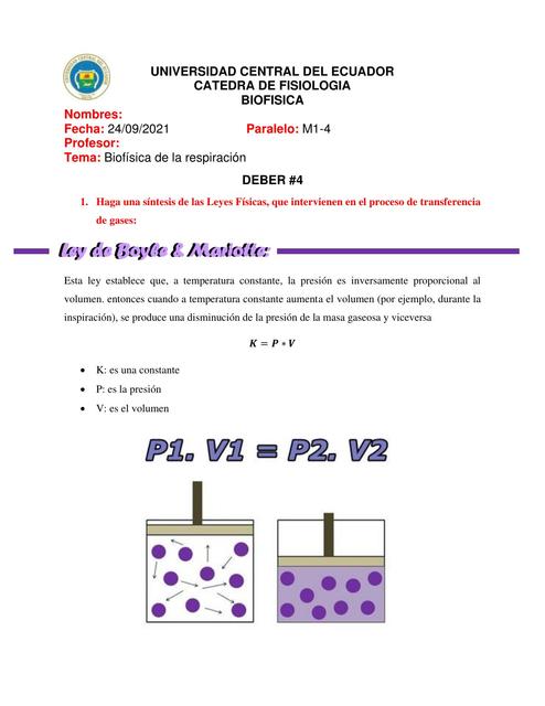 Biofísica de la Respiración