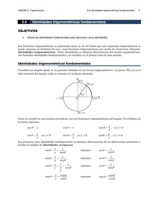 Identidades Trigonométricas 