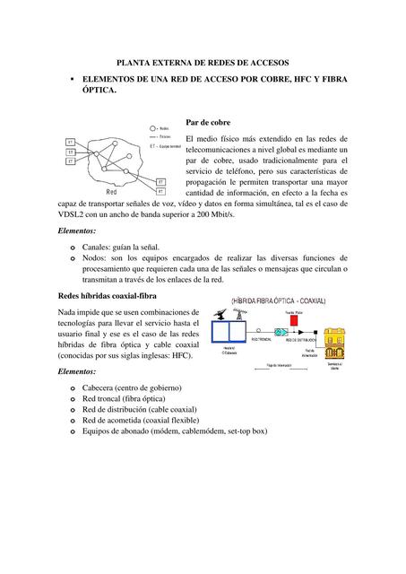 Planta Externa de Redes de Acceso