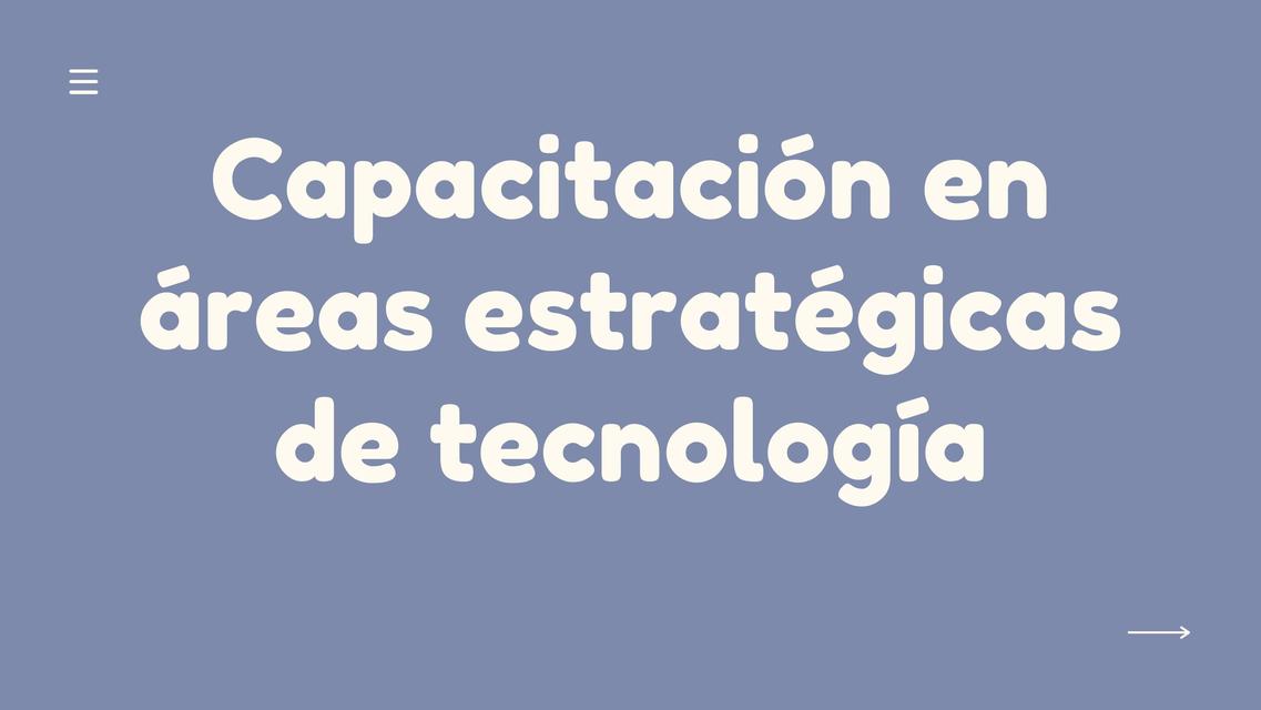 Capacitación en Áreas Estratégicas de Tecnología 