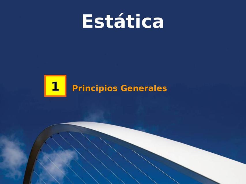 Principios Generales Estática