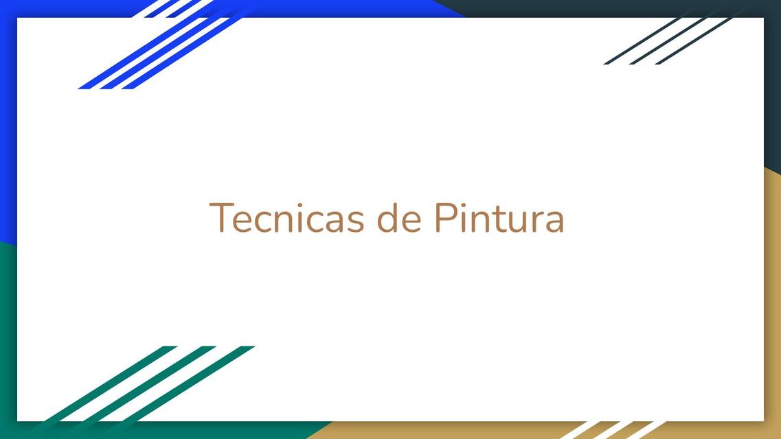 Técnicas de Pintura