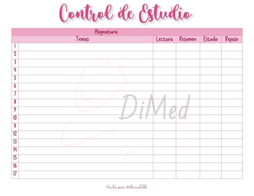 Control de estudio