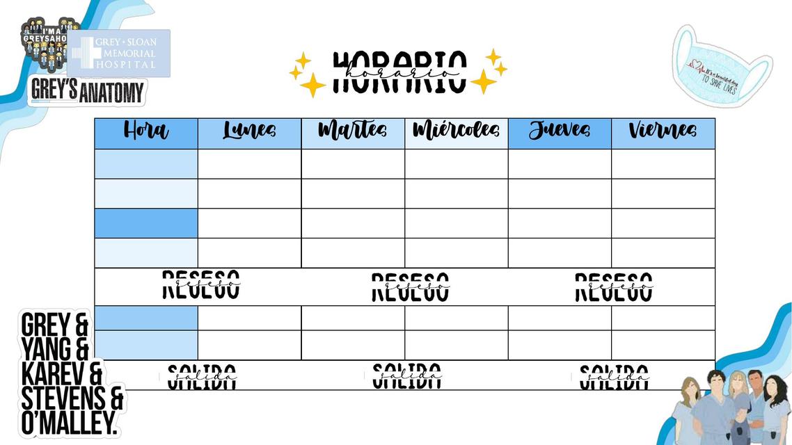 Horario Grey´s Anatomy