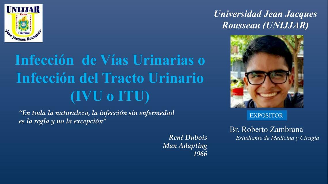 Infección  de Vías Urinarias o Infección del Tracto Urinario (IVU o ITU)