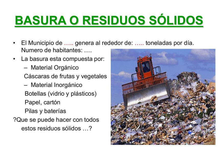 Reciclaje de Residuos Sólidos