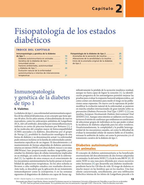 Fisiopatología de los Estados Diabéticos 