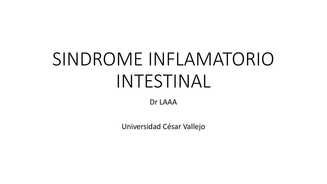 Síndrome Inflamatorio Intestinal 