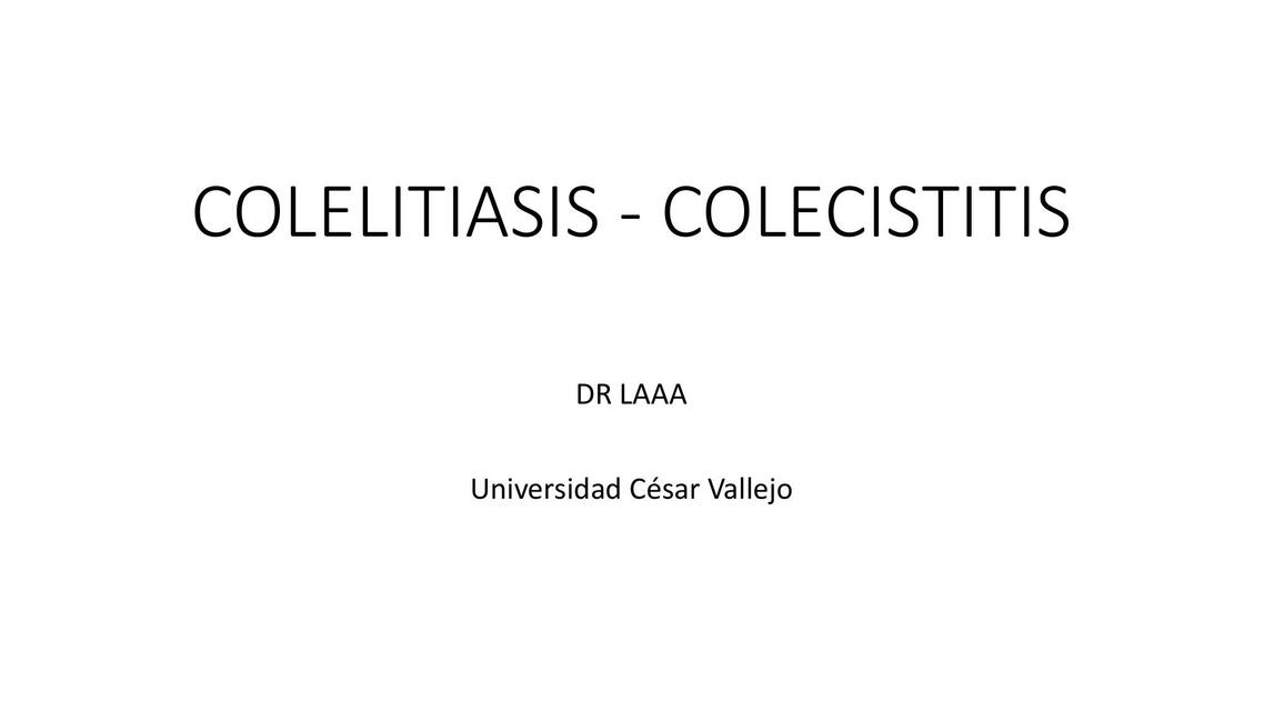 Colelitiasis- Colecistitis 