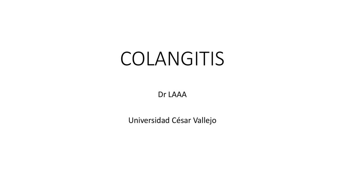 Colangitis