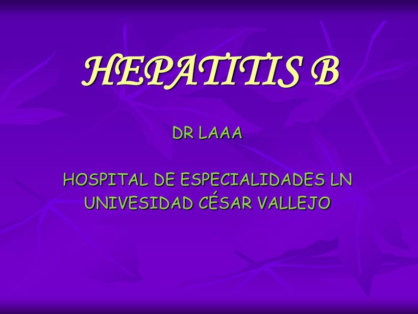 Hepatitis B 