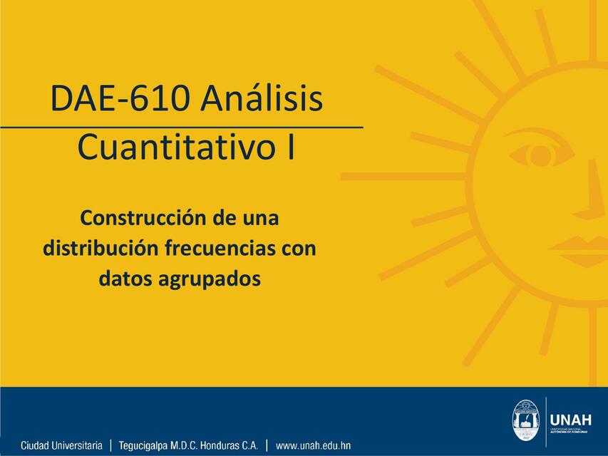 Construcción de una Distribución de Frecuencias en Datos Agrupados