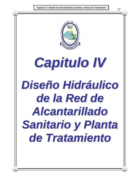 Diseño de Alcantarillado Sanitario y Planta de Tratamiento