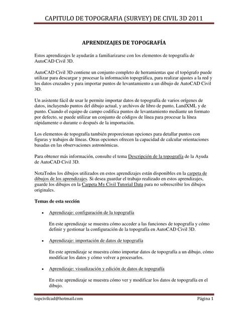 Civil 3d Capitulo de Topografía