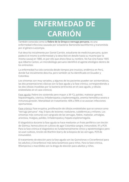 Enfermedad de Carrión