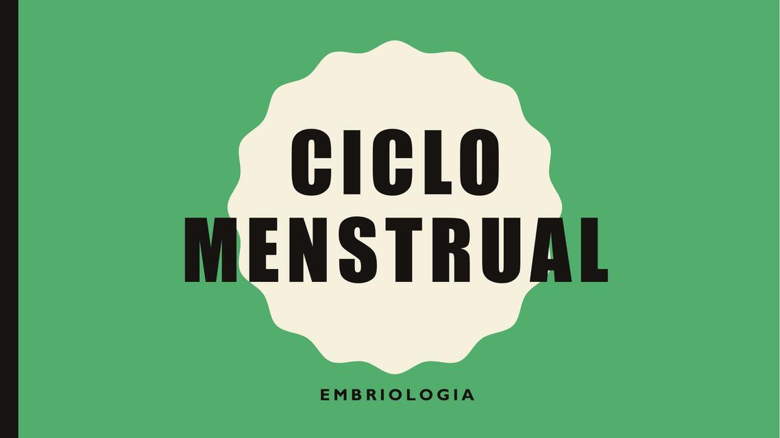 Ciclo Menstrual