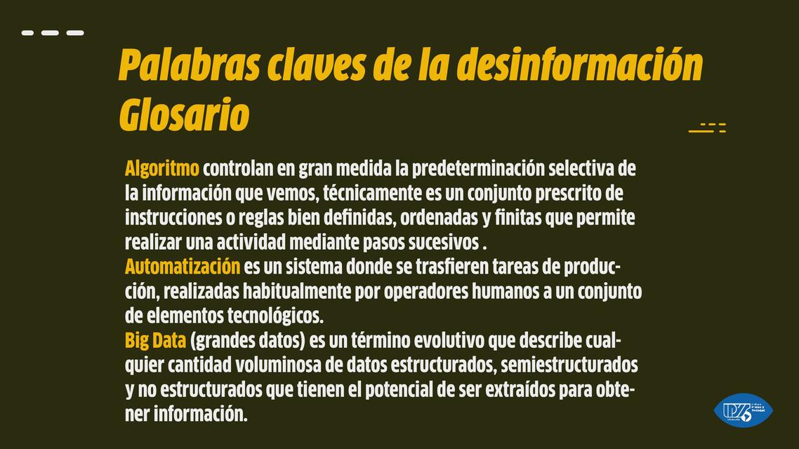 Glosario Desinformación