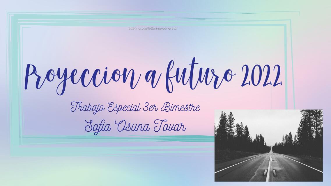 Proyección a Futuro Para Este Año 