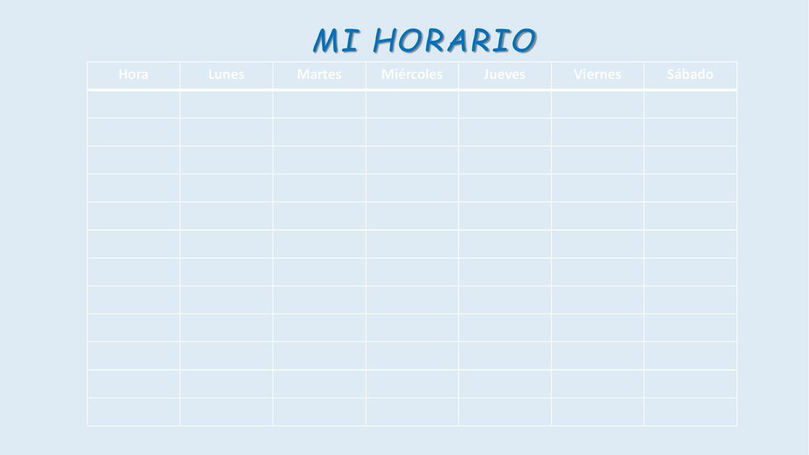 Horario