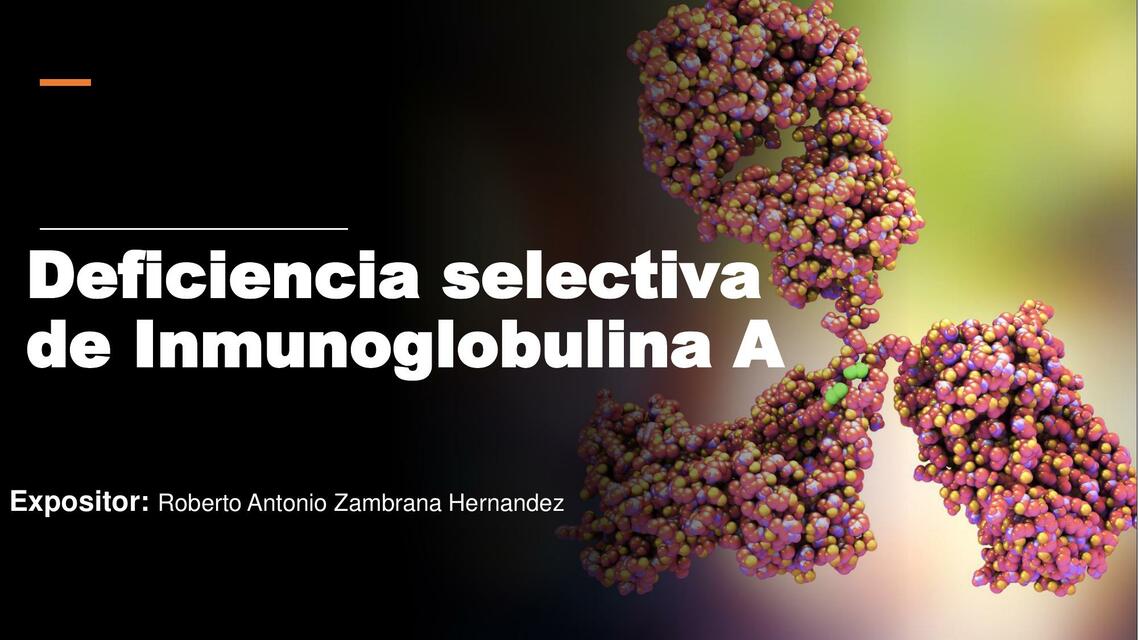 Deficiencia selectiva de Inmunoglobulina A