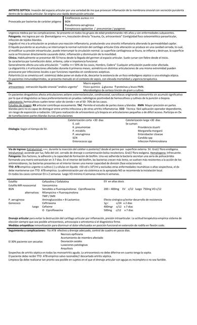 Osteoarticular / Artritis Séptica y Osteomielitis