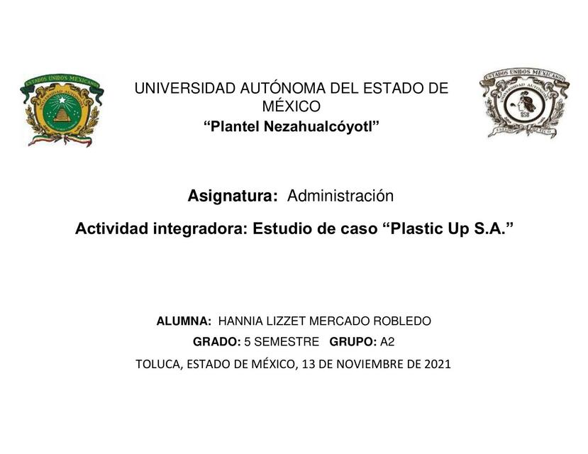 Estudio de caso Plastic Up