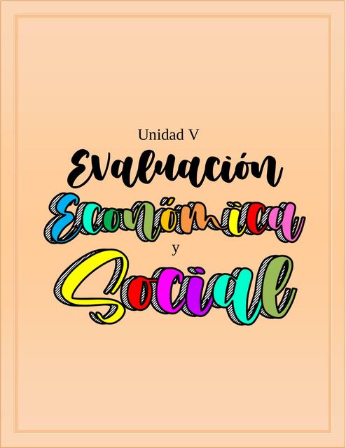 Evaluación Económica y Social