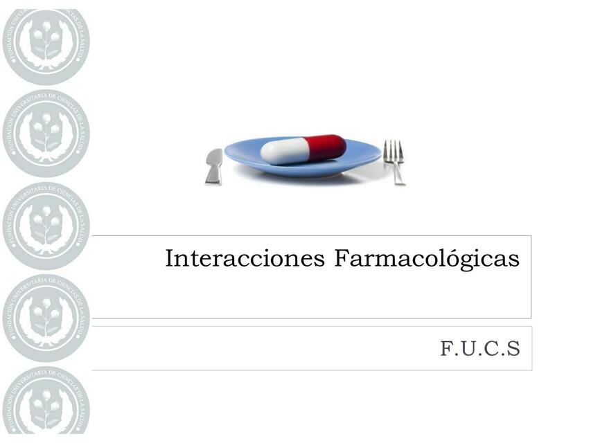 Interacciones Farmacológicas 