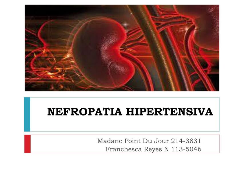 Nefropatía Hipertensiva Franchesca Reyes Nina uDocz