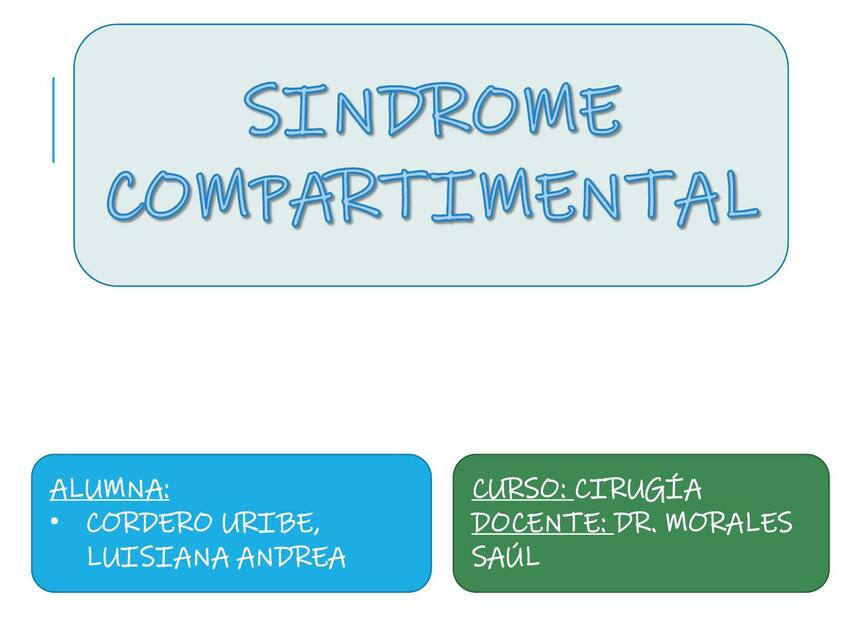 Síndrome Compartimental 