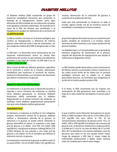 Diabetes mellitus