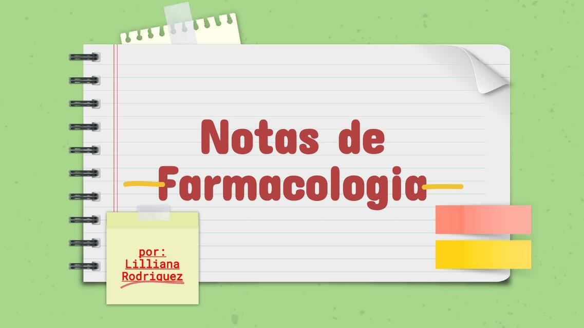 Notas de Farmacología