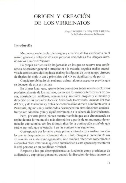 Origen y Creación de los Virreinatos