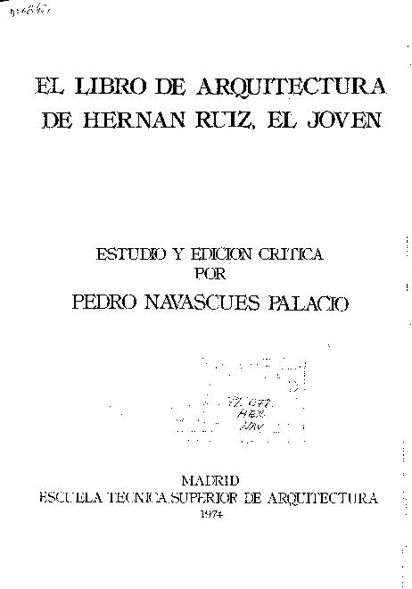 El Libro De Arquitectura De Hernan Ruiz, El Joven