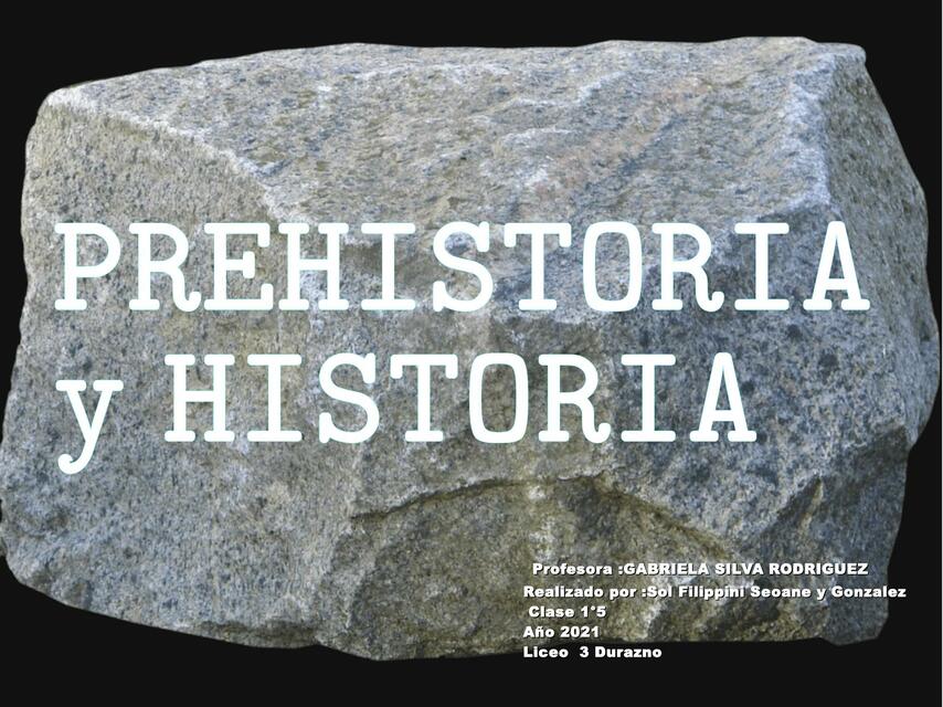 Historia y Prehistoria