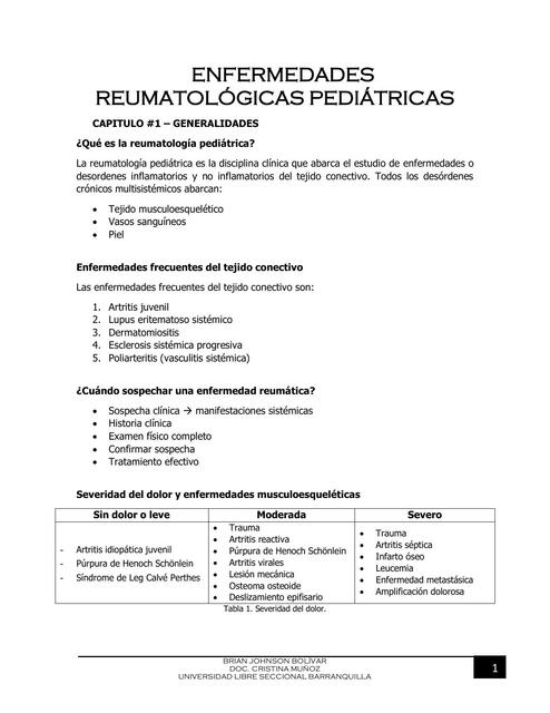 Enfermedades Reumatológicas