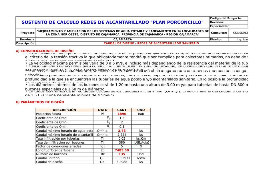 Redes de Alcantarillado 