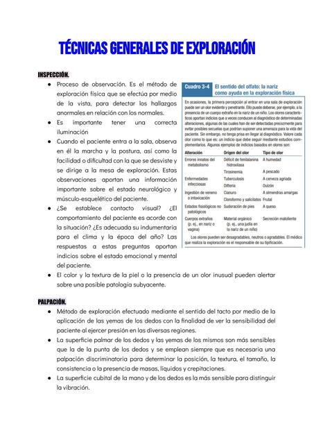 Técnicas generales de exploración 