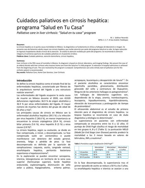 Cuidados paliativos en cirrosis hepática