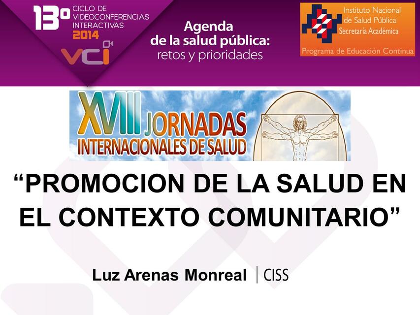 Promoción de la Salud en Contexto Comunitario