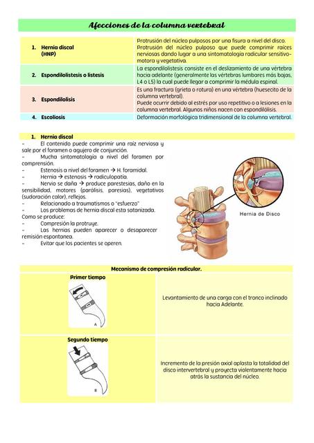 Afecciones de la Columna Vertebral