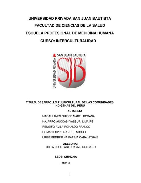 Desarrollo Pluricultural de las Comunidades Indígenas del Perú