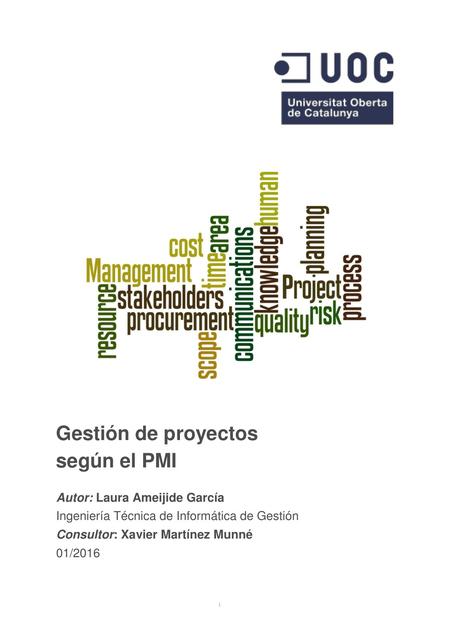 Gestión de Proyectos Según el PMI