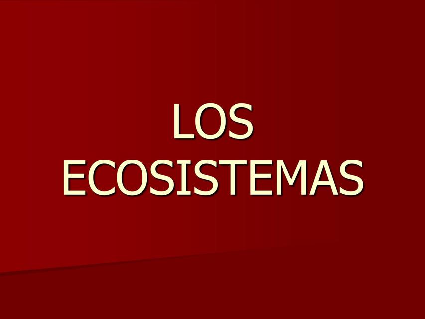 Ecosistemas