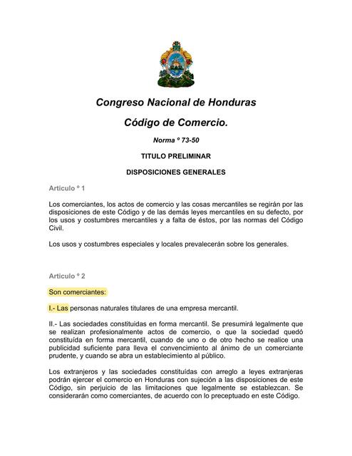 Código del comercio