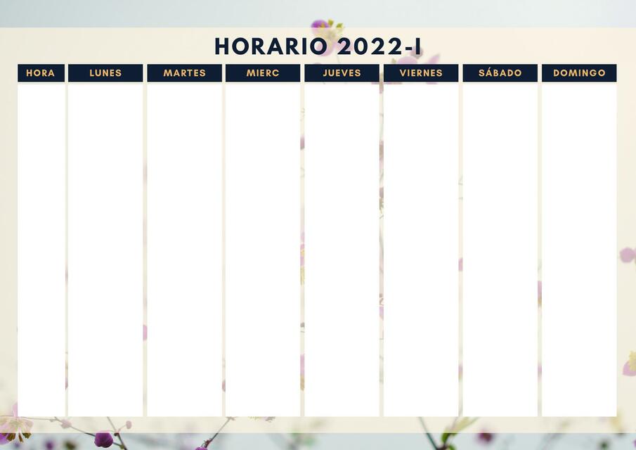 Horario 2022