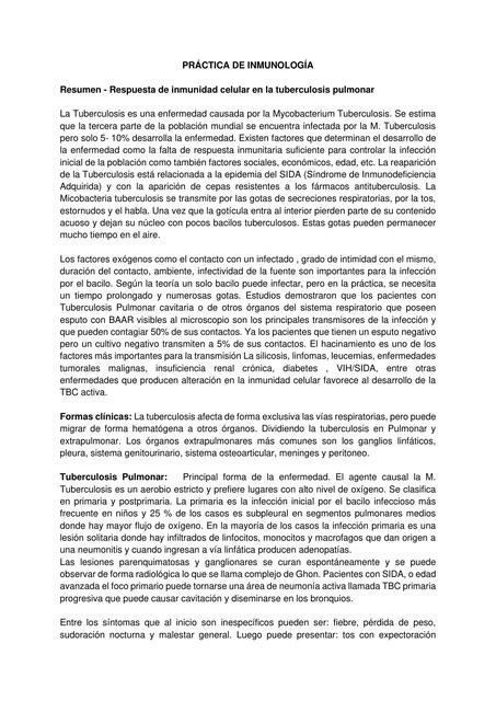 Respuesta Inmune de la Tuberculosis