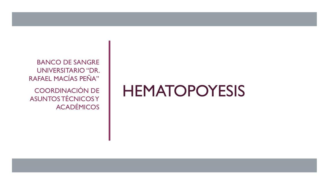 Hematopoyesis 