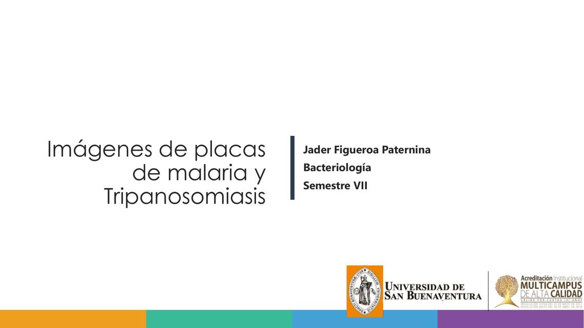 Imágenes de placas de malaria y Tripanosomiasis